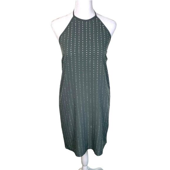 Susana Monaco Dress Women's Sz S Steel Grey Sequin Halter Short Trendy Party - Picture 14 of 14